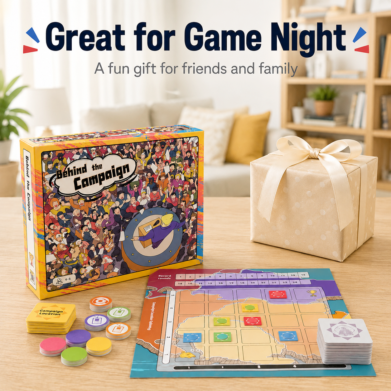 Board Game Strategi - Map Strategy Card Game, 4-6 Players,