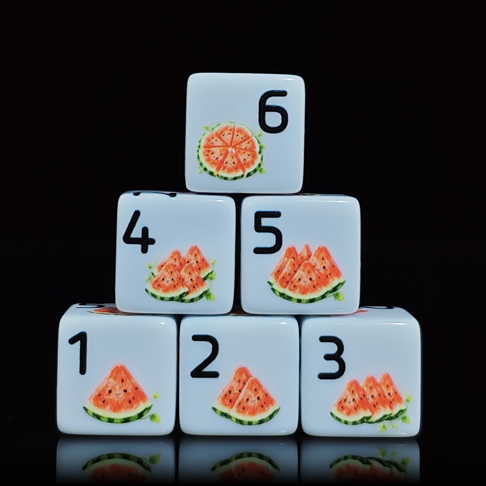 Board Game Print - 12Pcs 16MM Acrylic D6 Dice, Fresh