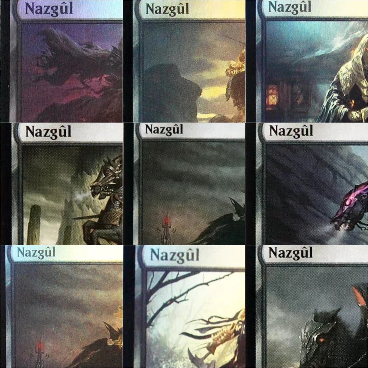 Board Game History - Foil/Holo Nazgûl sets TCG Magical proxy