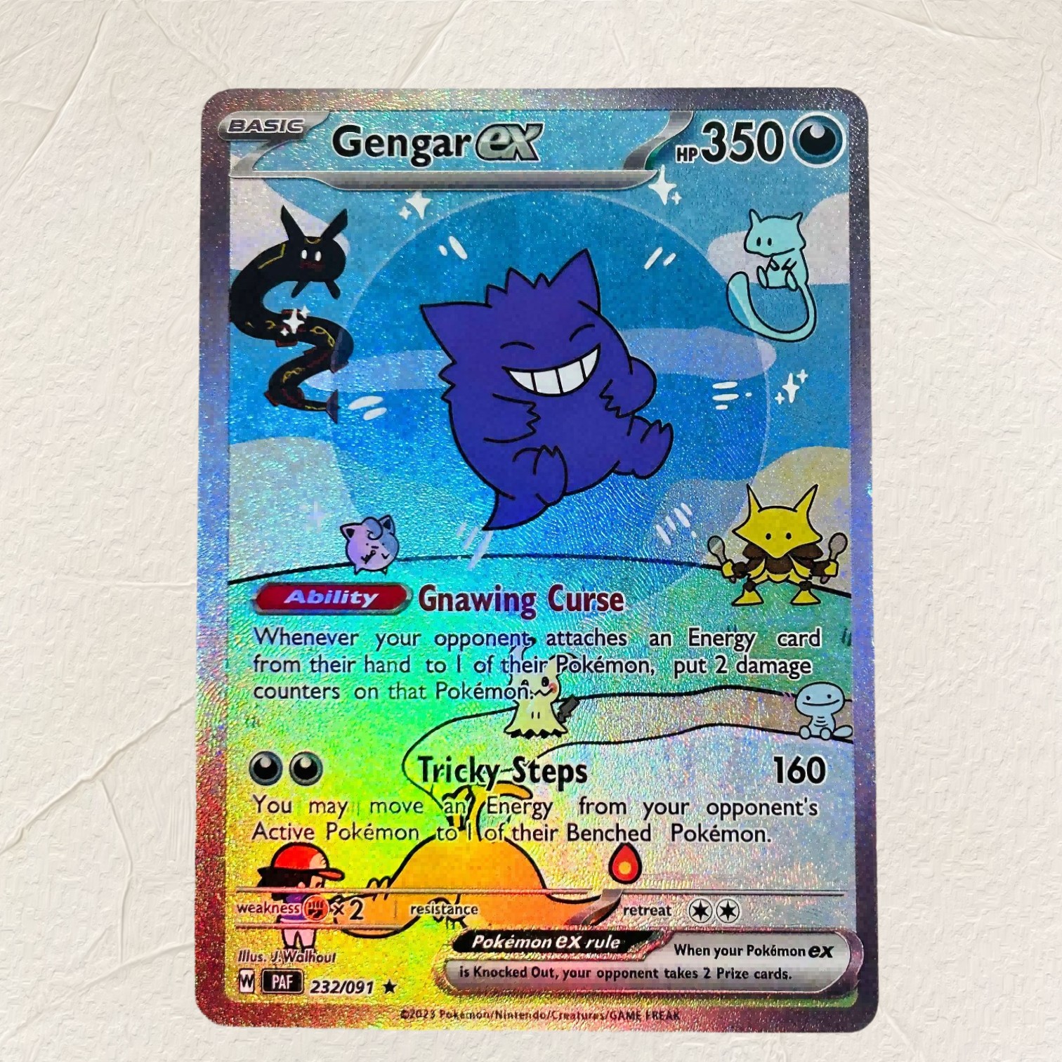 Board Game English - DIY Pokemon Gengar ex 232/091 Holographic