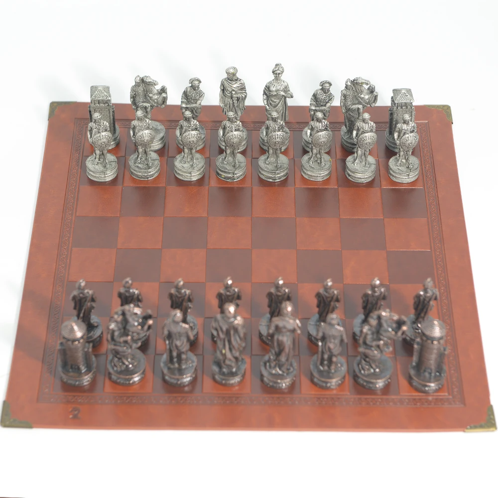 32 Metal Characters Chess with - مراجعة Board Game Ww2 وسعره