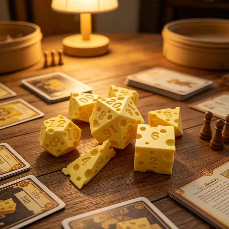 Irregular Cheese Dice Box Orna - مراجعة Board Game Print وسعره