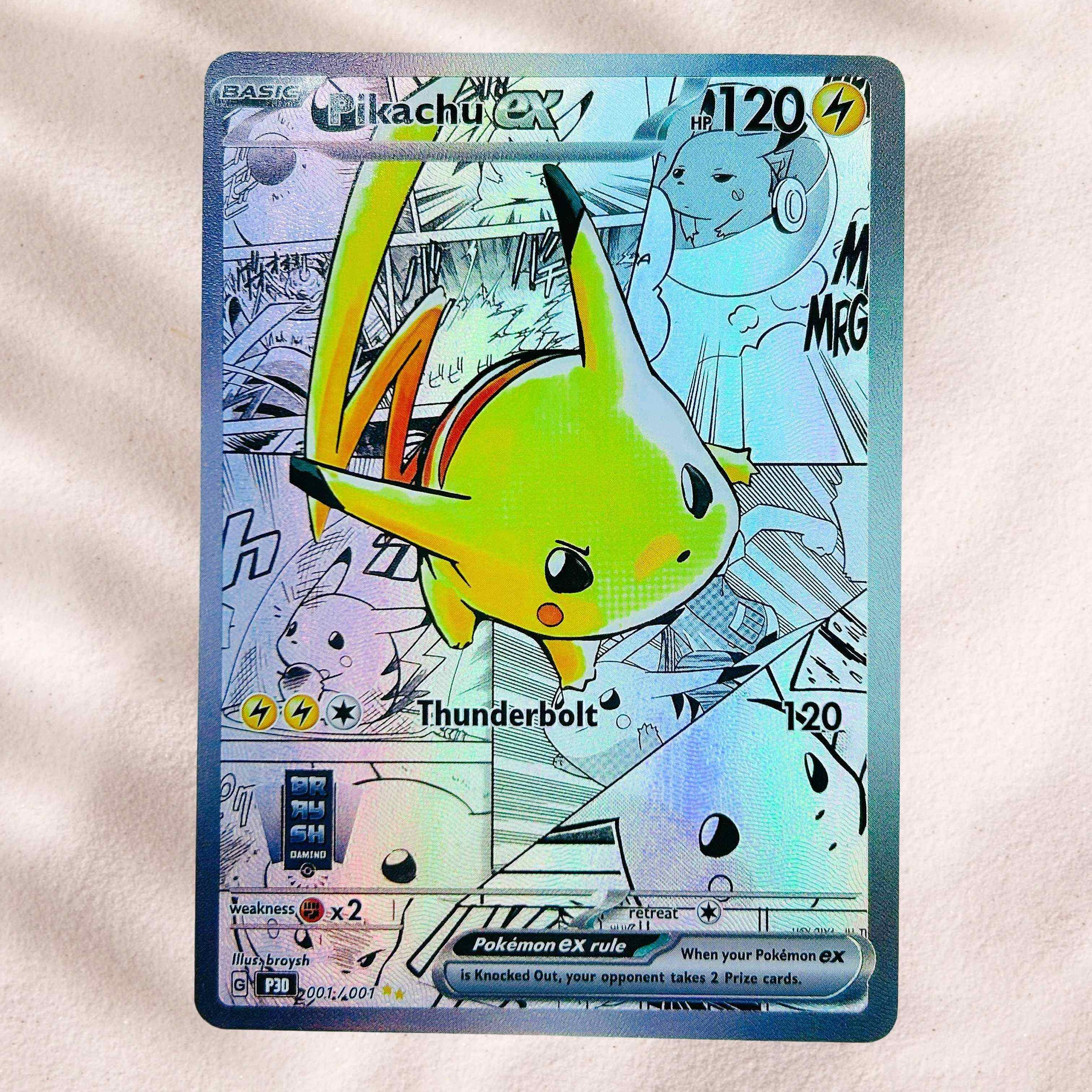 DIY Pokemon Pikachu ex 001/001 - مراجعة Board Game English وسعره