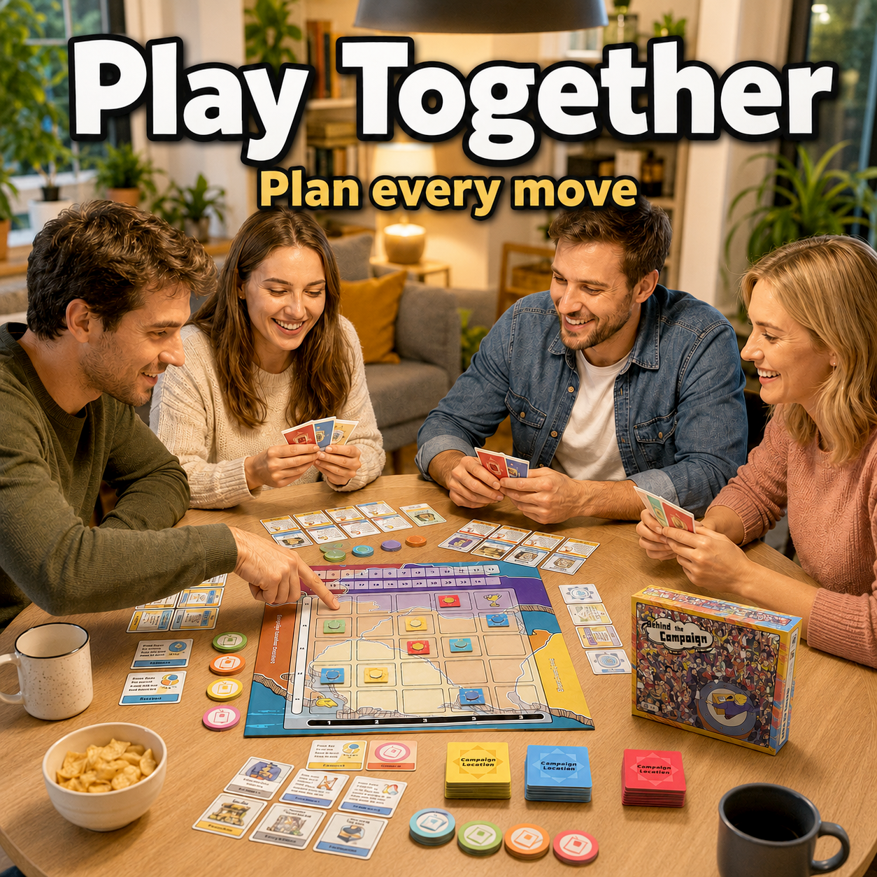 Map Strategy Card Game, 4-6 Pl - مراجعة Board Game Strategi وسعره