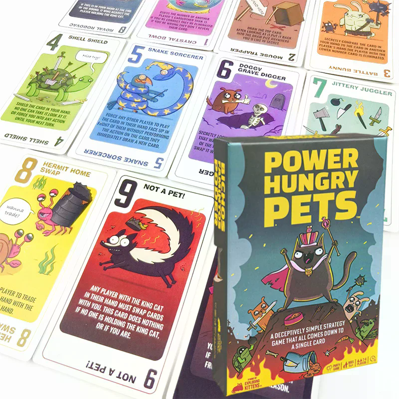Power Hungry Pets Card Game Fa - مراجعة Board Game Strategi وسعره