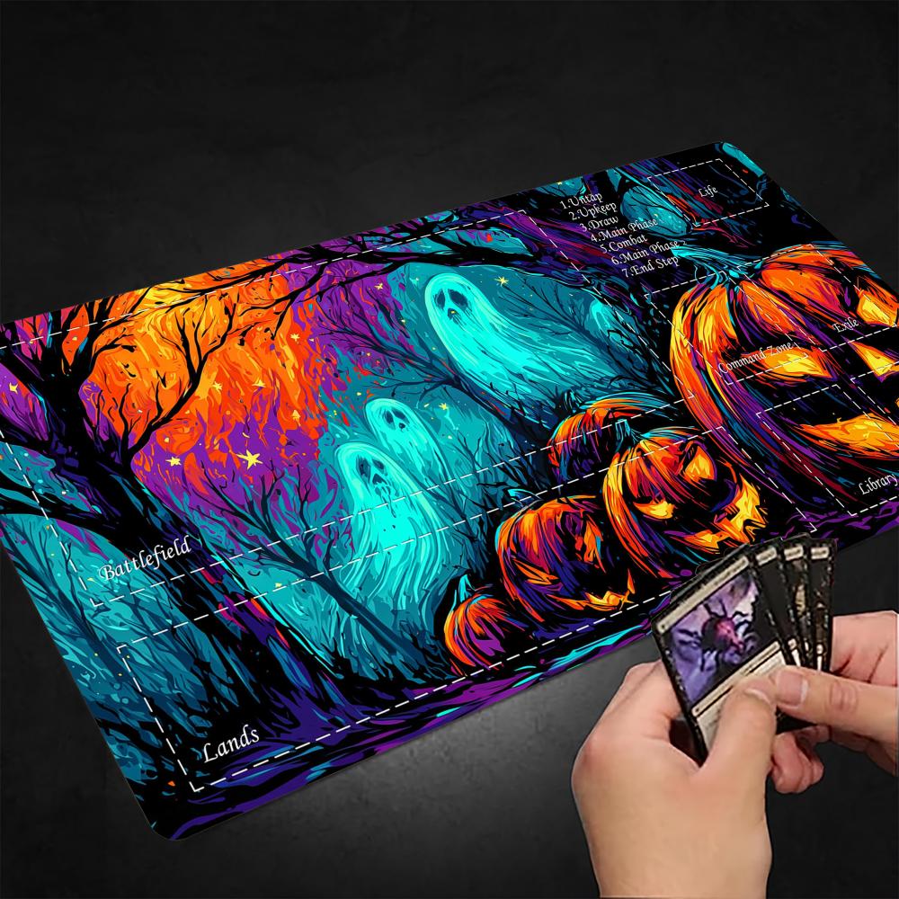 Neon Horror Forest MTG Playmat - مراجعة Board Game Horror وسعره
