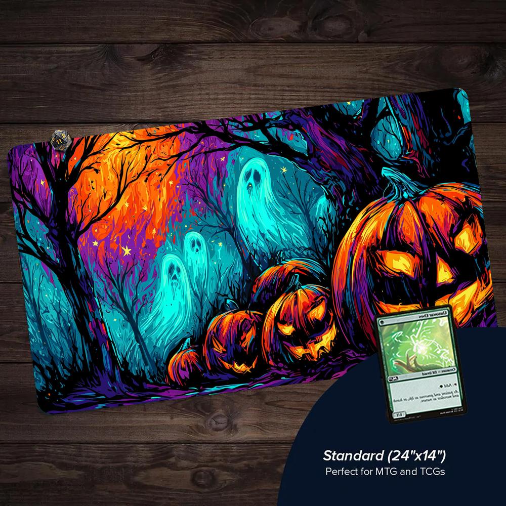 Neon Horror Forest MTG Playmat - مراجعة Board Game Horror وسعره