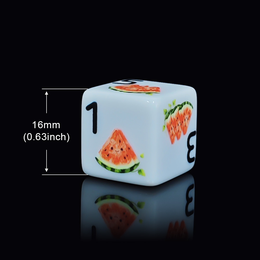 12Pcs 16MM Acrylic D6 Dice, Fr - مراجعة Board Game Print وسعره