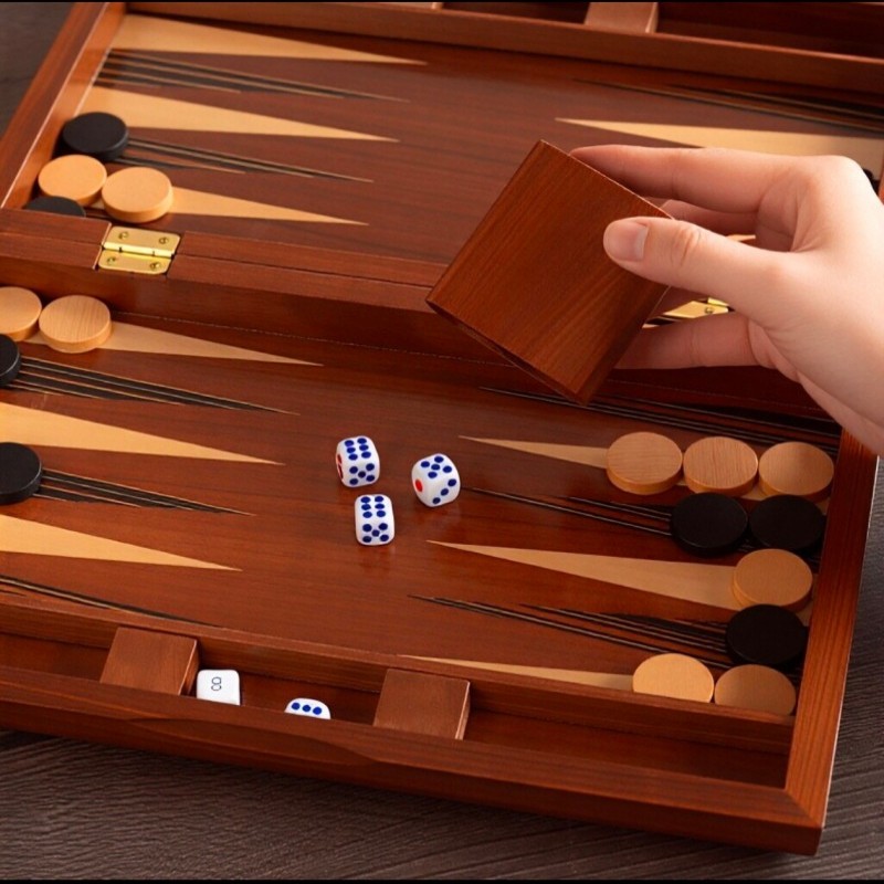 Solid Wood Backgammon 11-19 In - مراجعة Board Game Yearbook وسعره