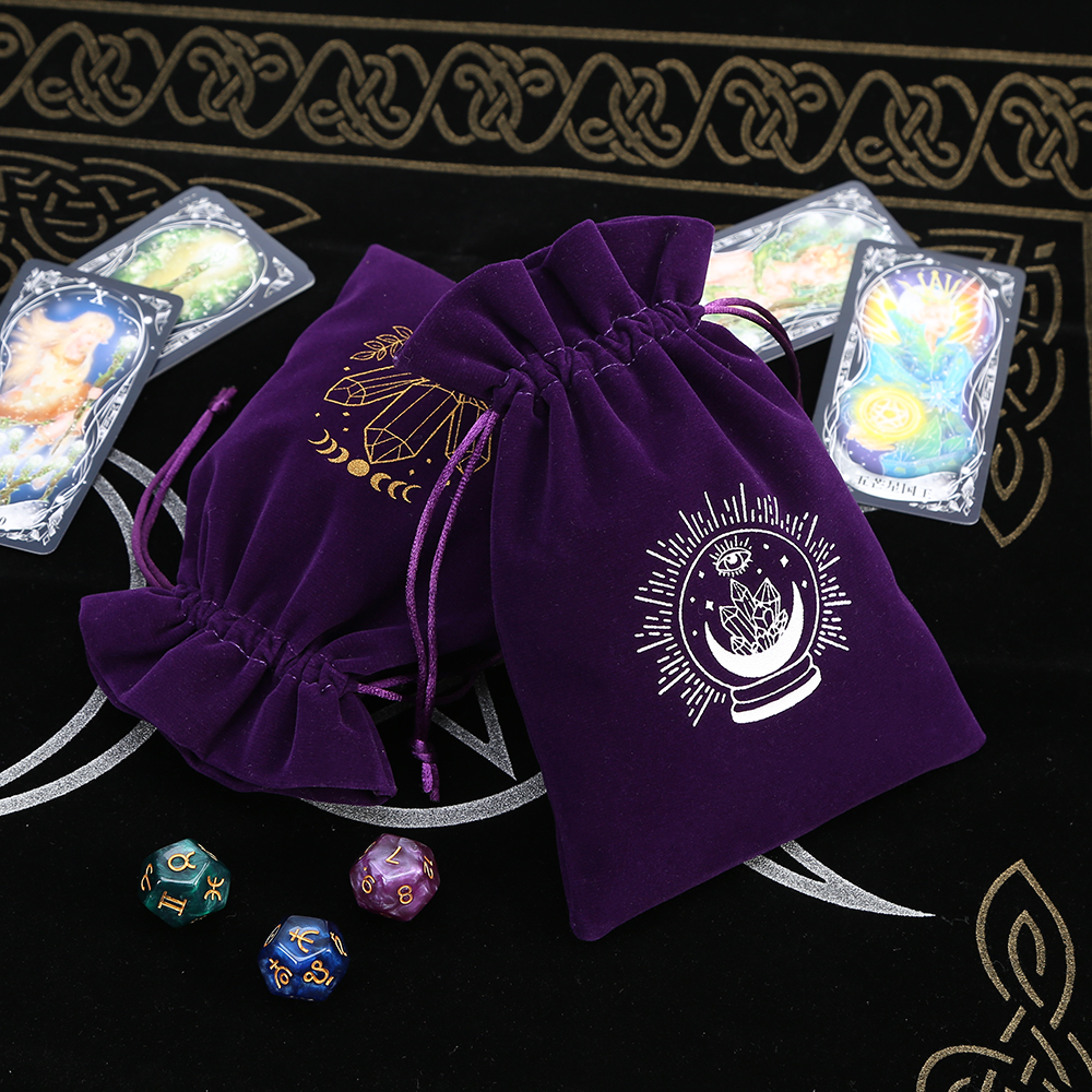 5Pcs Tarot Storage Velvet Bag  - مراجعة Board Game History وسعره
