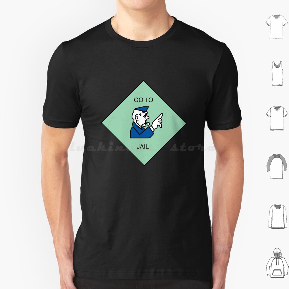 Go To Jail-T Shirt Cotton Men  - مراجعة Board Game Print وسعره
