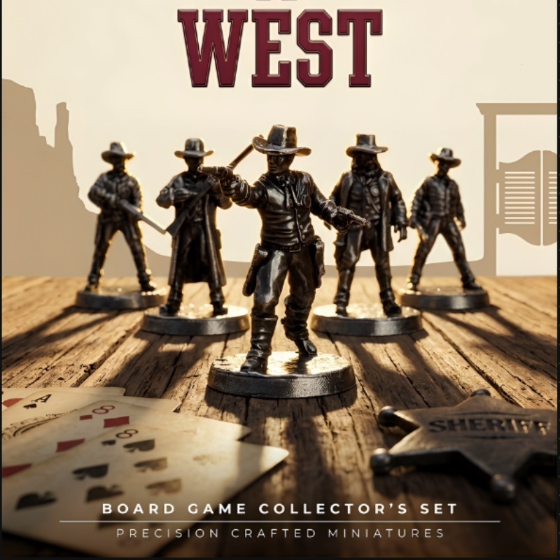 Wild West Metal Miniatures Set - مراجعة Board Game Wild Wild وسعره