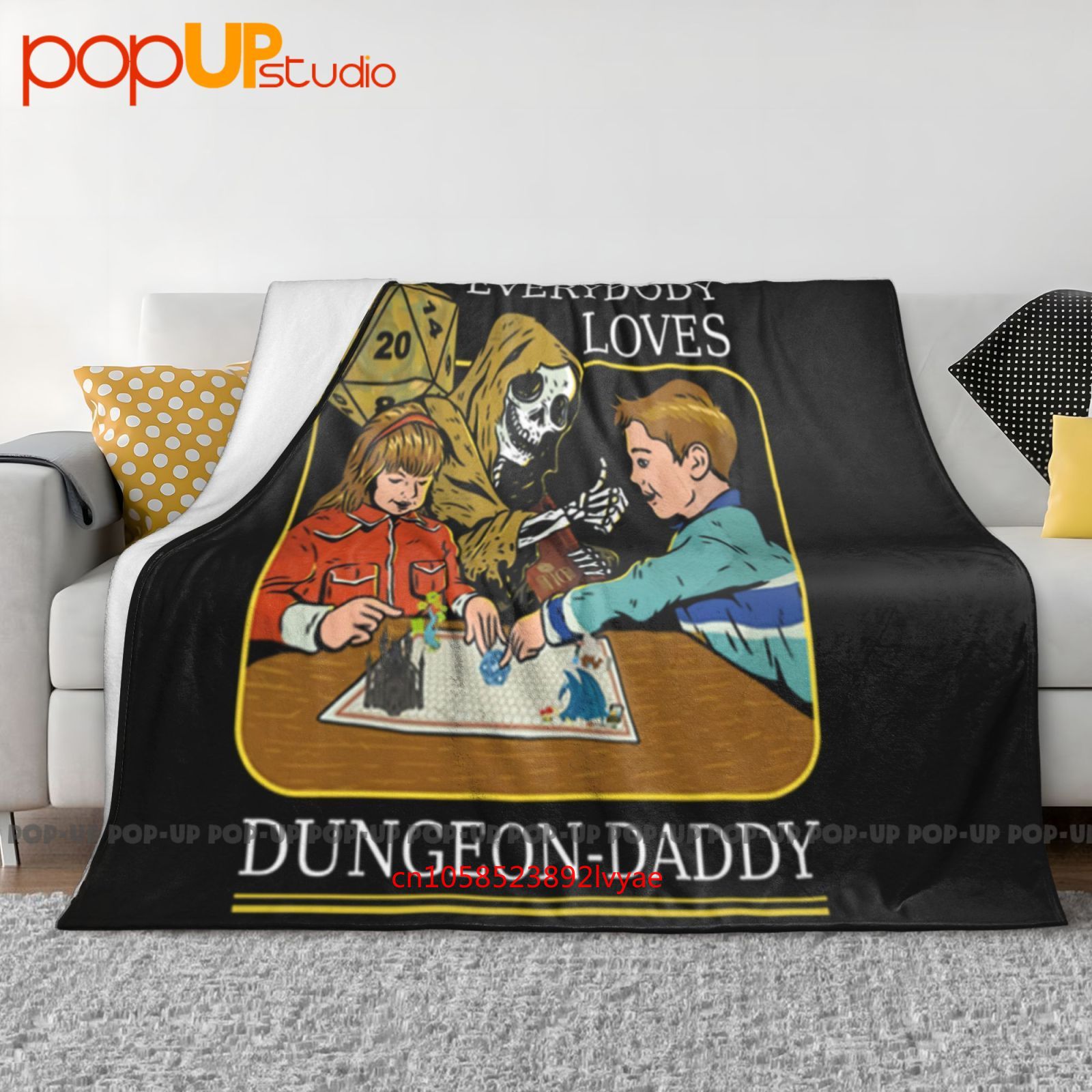 Rpg D20 Dice Dungeon Daddy Fan - مراجعة Board Game Quilt وسعره