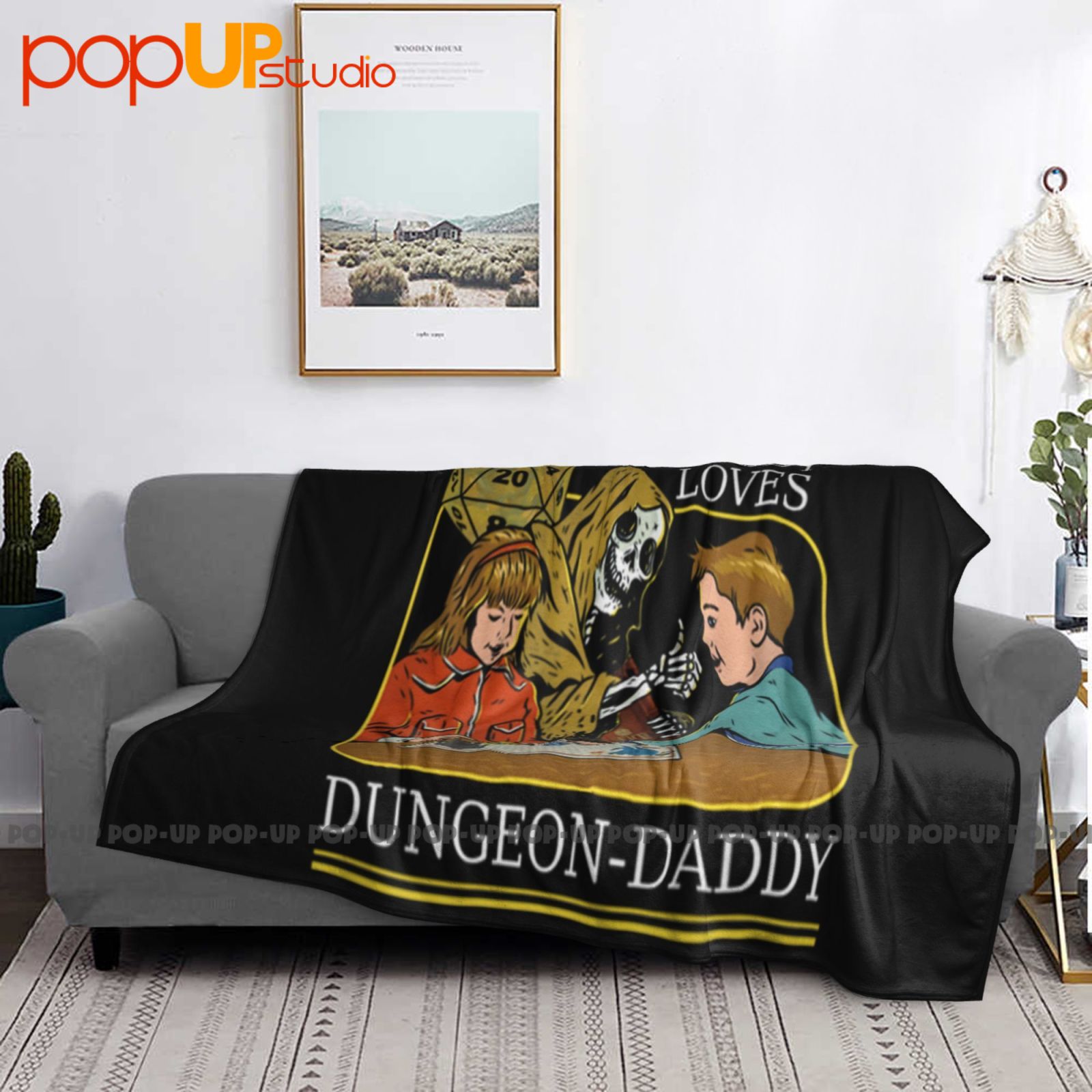 Rpg D20 Dice Dungeon Daddy Fan - مراجعة Board Game Quilt وسعره