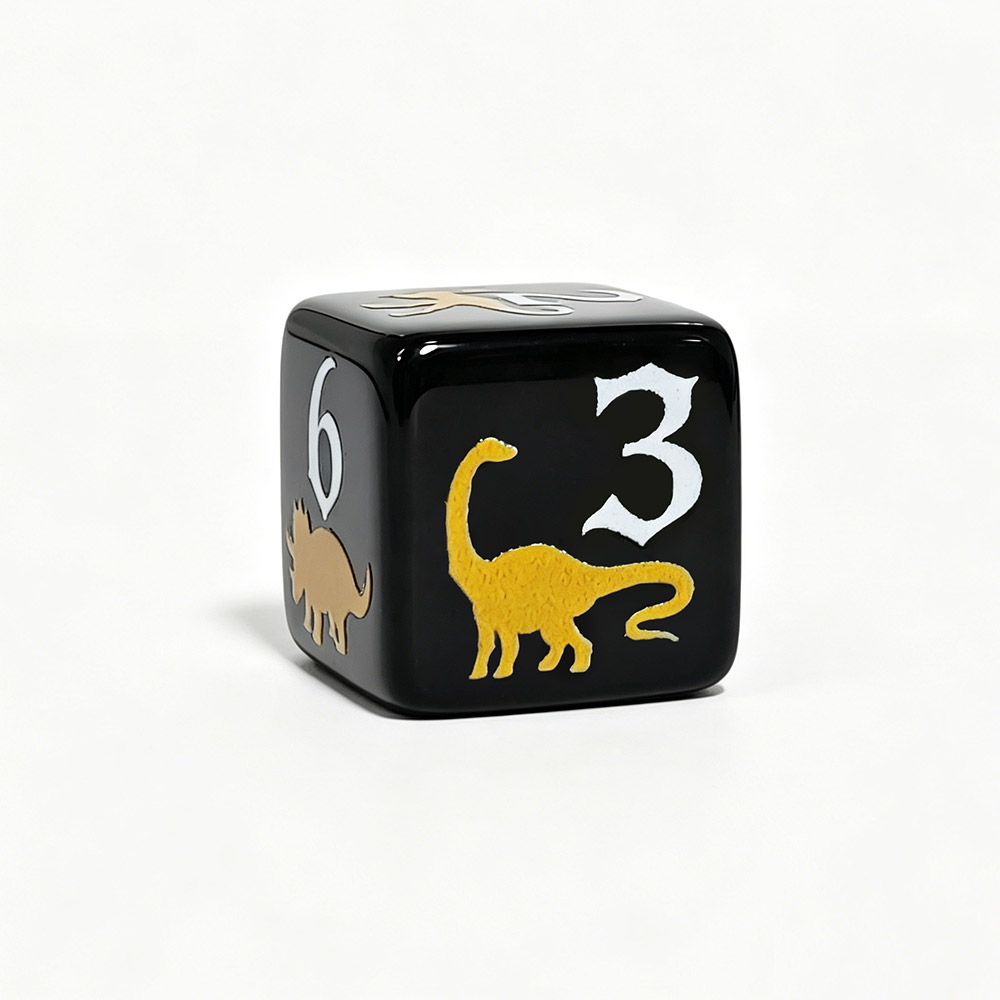 12PCS Black & Yellow Dinosaur  - مراجعة Board Game Print وسعره
