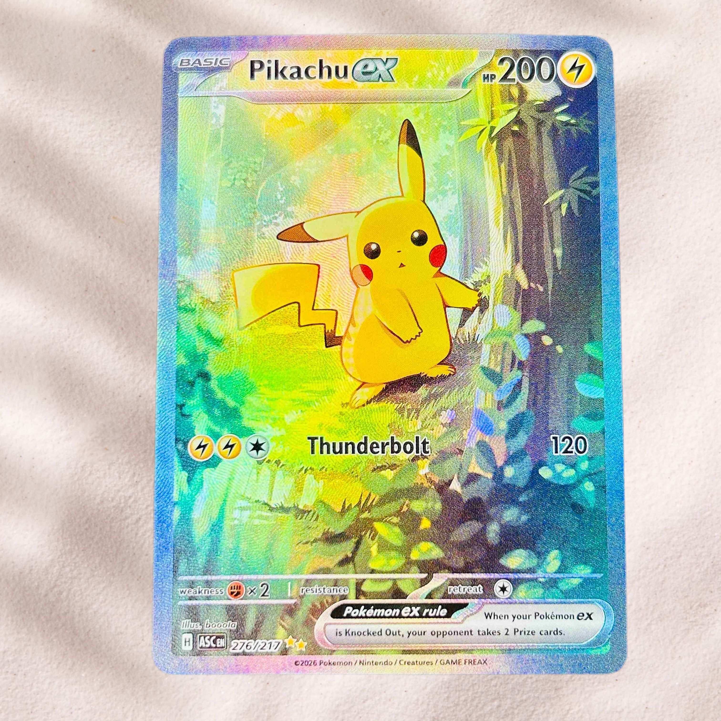DIY Pokemon Pikachu ex 276/217 - مراجعة Board Game English وسعره