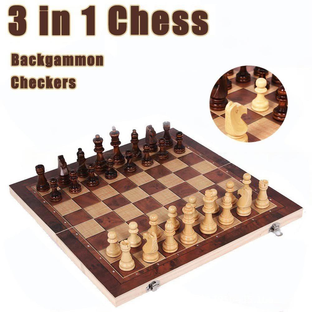 3 in 1 Wooden Chess Backgammon - مراجعة Board Game Yearbook وسعره