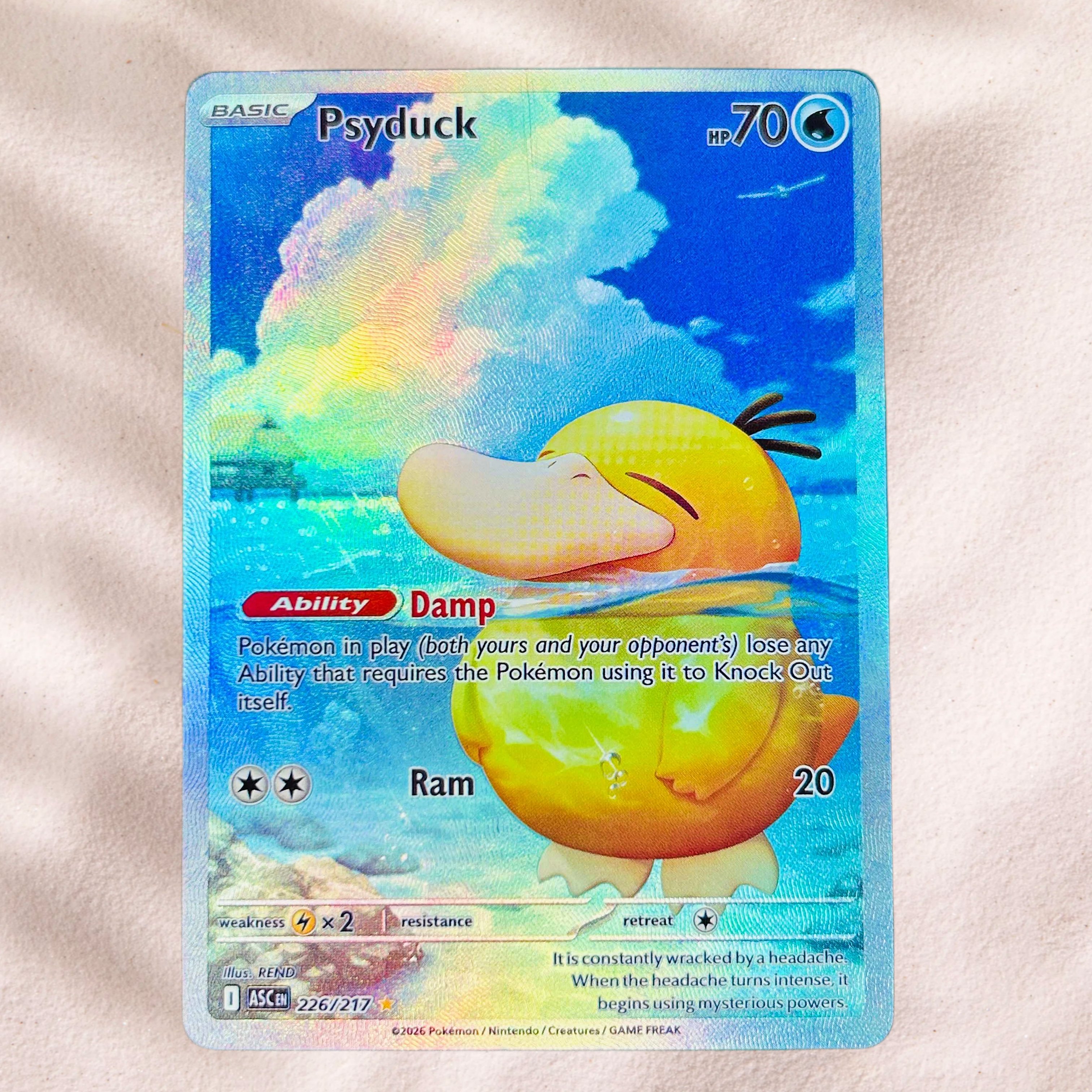 DIY Pokemon Psyduck 226/217 Ho - مراجعة Board Game English وسعره