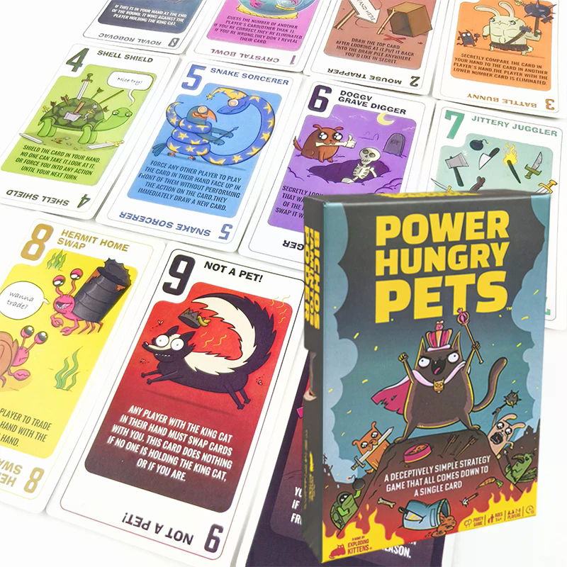 Power Hungry Pets Card Game Fa - مراجعة Board Game Strategi وسعره