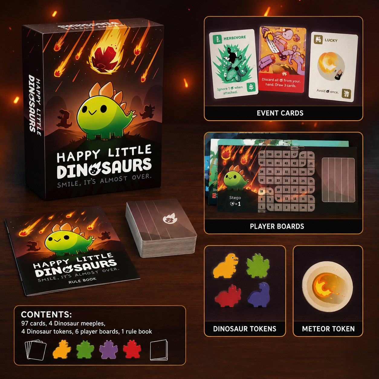 Happy Little Dinosaurs Cute Su - مراجعة Board Game Strategi وسعره