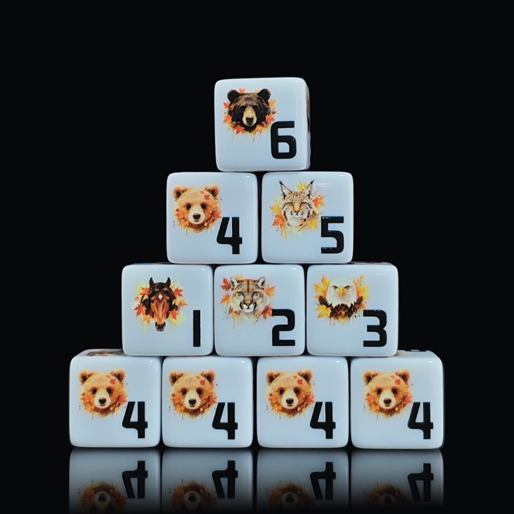 12Pcs 16MM Acrylic D6 Dice, Au - مراجعة Board Game Wild Wild وسعره