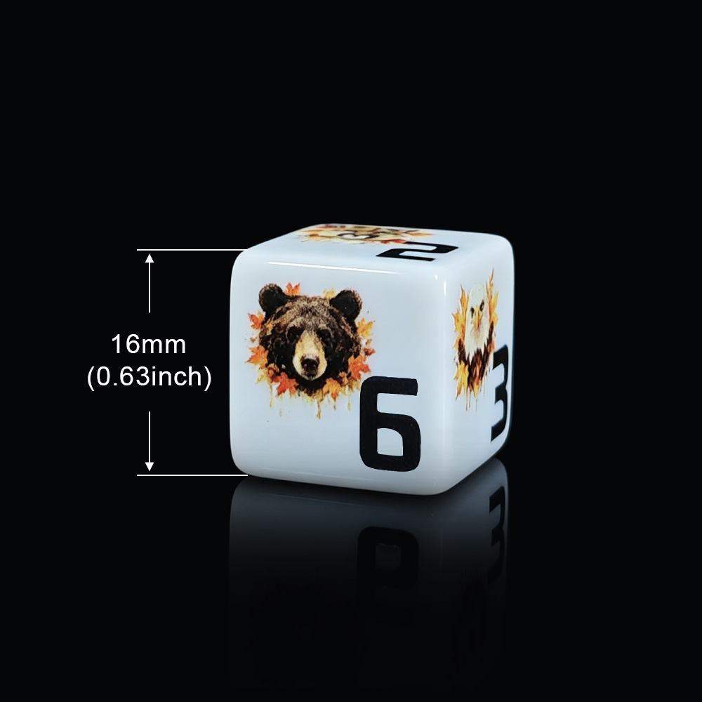 12Pcs 16MM Acrylic D6 Dice, Au - مراجعة Board Game Wild Wild وسعره