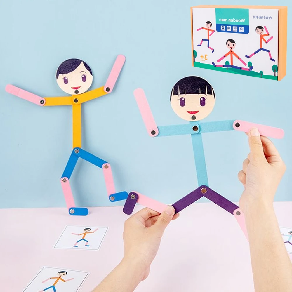 Sport Wooden Man Material DIY  - مراجعة Board Game Idea وسعره