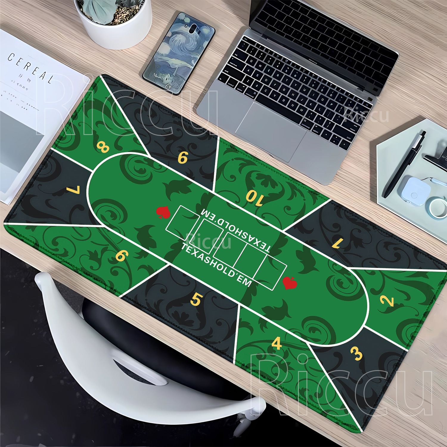Mousepad Texas Hold’em poker R - مراجعة Board Game Print وسعره