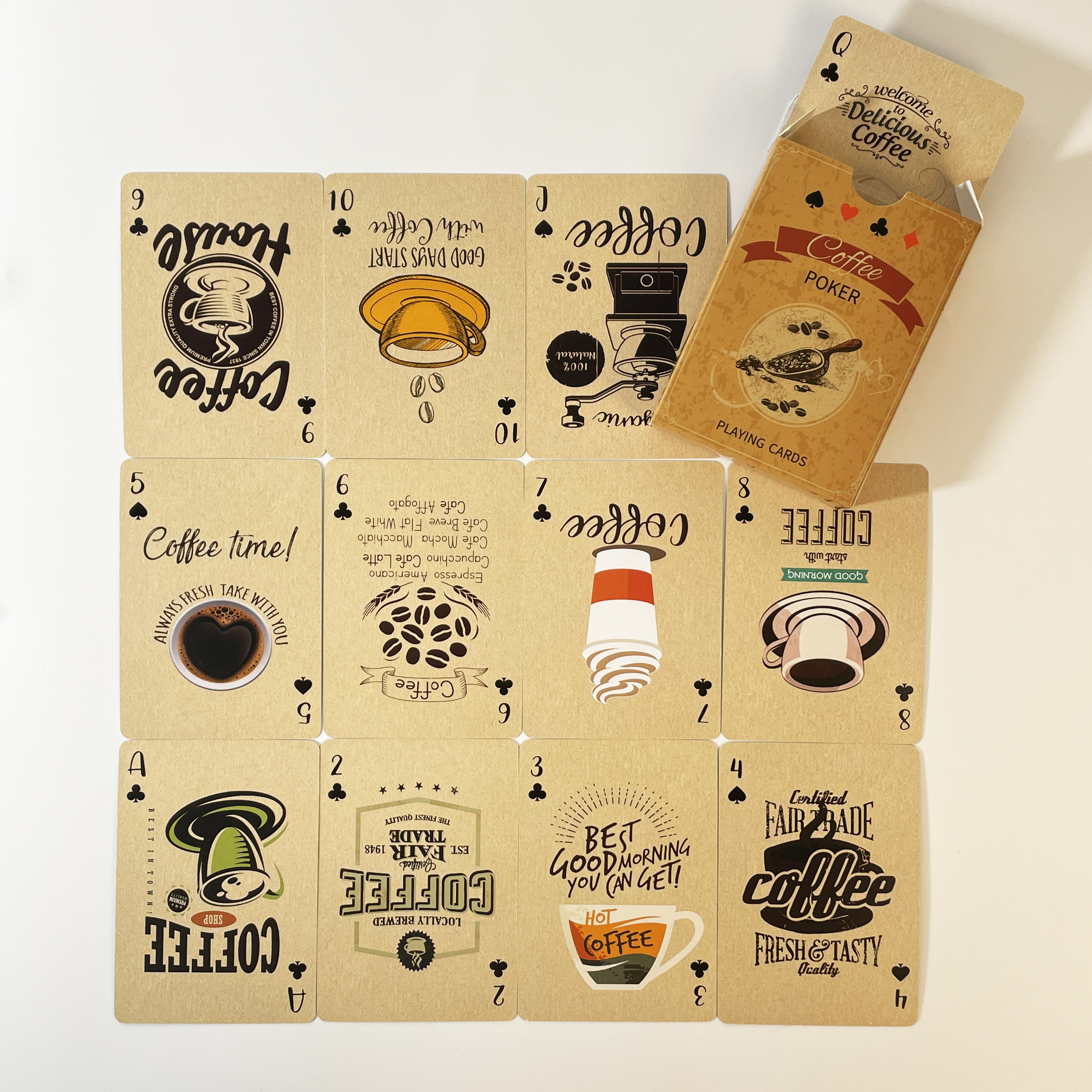 1Set Vintage Coffee bean Playi - مراجعة Board Game Print وسعره